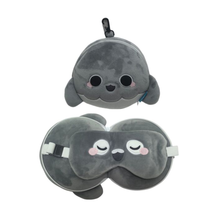 Relaxeazzz Adoramals Pigeon Plush Travel Pillow & Eye Mask