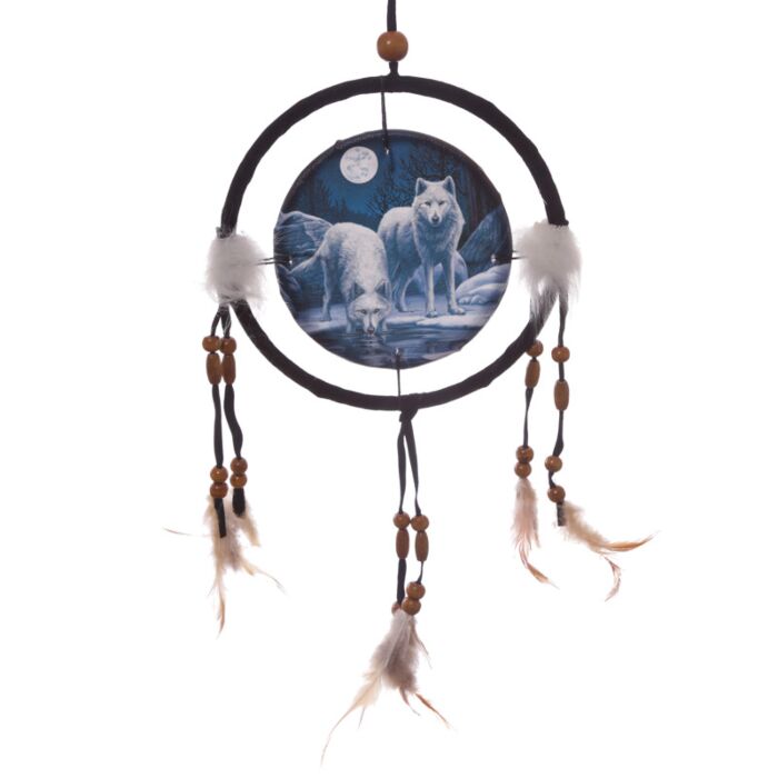 Lisa Parker Warriors of Winter Wolf Dreamcatcher 16cm