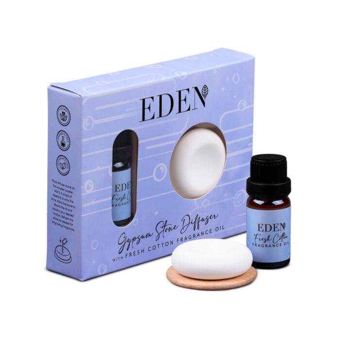 Fresh Cotton Gypsum Stone Diffuser & Fragrance Oil Set