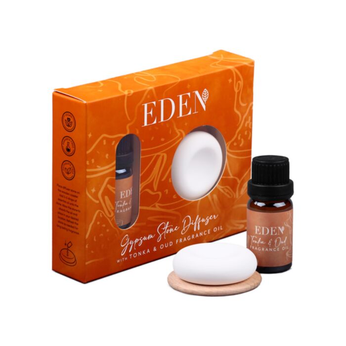 Tonka & Oud Gypsum Stone Diffuser & Fragrance Oil Set