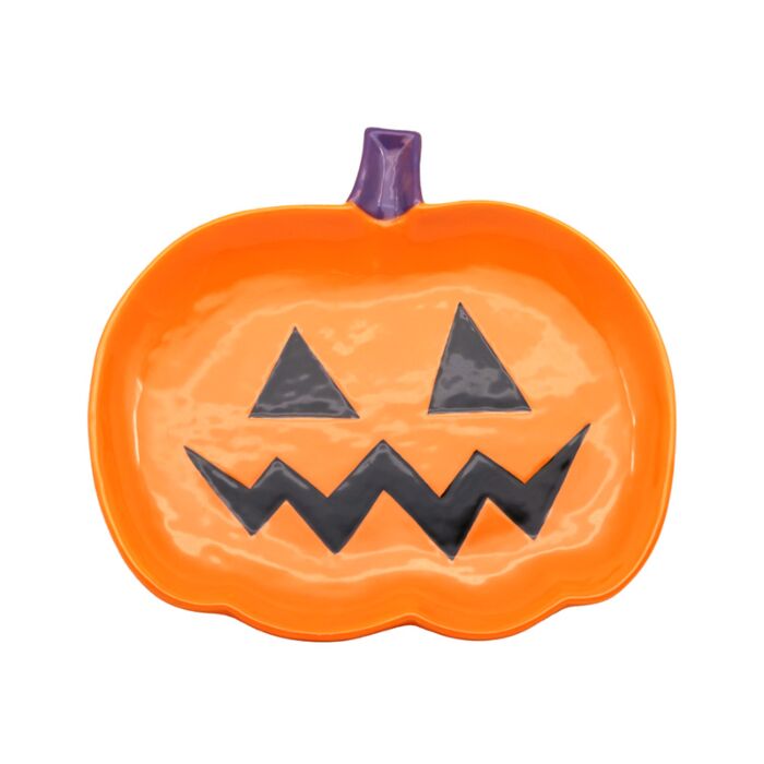 Spooky Pumpkin Ceramic Dish