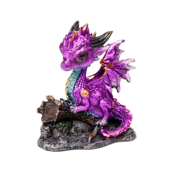 Elements Cute Baby Amethyst Woodland Dragon