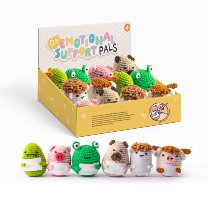 Positive Emotional Support Crochet Animals Mix 2 (Blank Message Card)