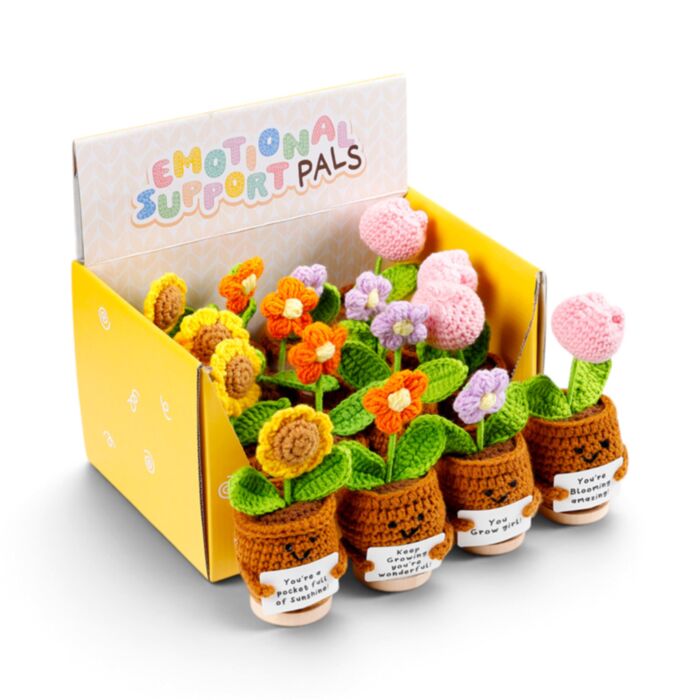 Positive Emotional Support Crochet Flowers