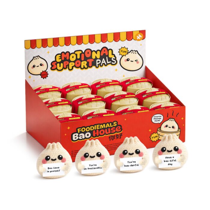 Mystery Positive Emotional Support Crochet Foodiemals Bao House Bao Bun