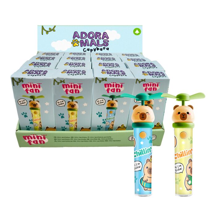 Adoramals Capybara Portable Mini Fan Rechargeable USB