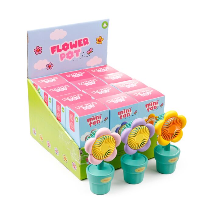 Flower Pot Mini Fan Rechargeable USB