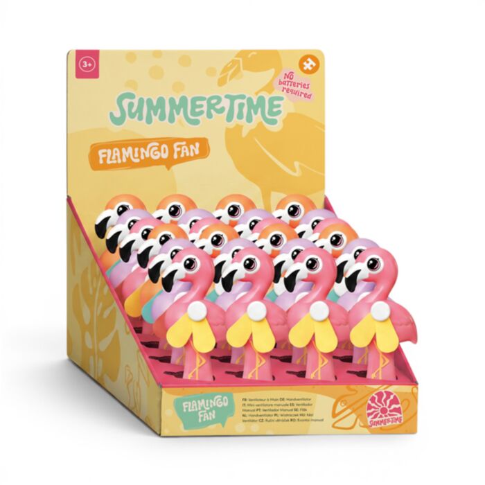 Summertime Flamingo Handheld Hand-Operated Fan