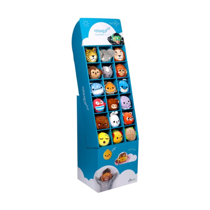 18 Compartment FSDU Display Unit for Relaxeazzz Travel Pillows & Eye Masks