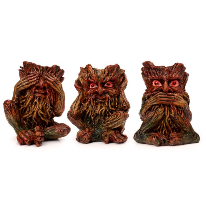 Set of 3 Treeman Hear No See No Speak No Evil