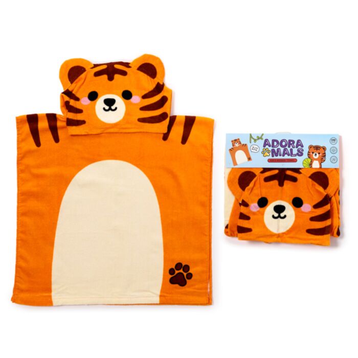 Alfie the Tiger Adoramals Kids Hooded Towel