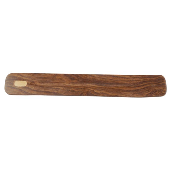 Mango Wood Ashcatcher Incense Stick Burner with Pale Wood Inlay