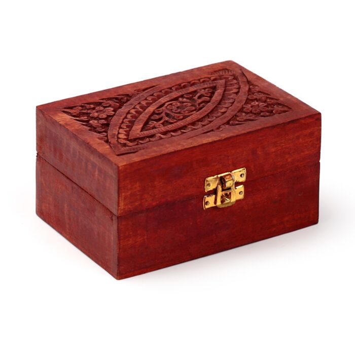 Mango Wood Essential Oil Box Design 1 (Holds 12 Bottles)
