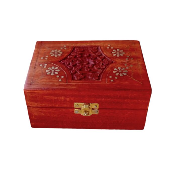 Mango Wood Essential Oil Box Design 2 (Holds 12 Bottles)