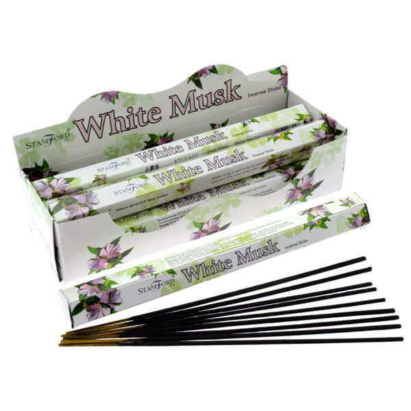 37109 Stamford Premium Hex Incense Sticks White Musk