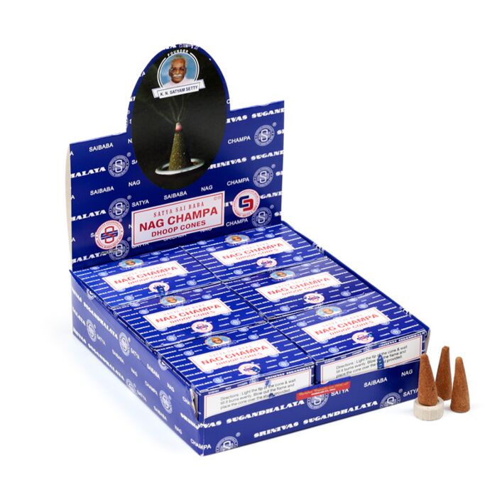 01431 Satya Sai Baba Nag Champa Dhoop Incense Cones