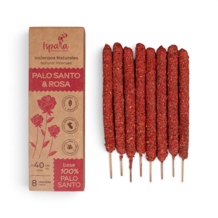 Ispalla Peruvian Palo Santo & Rose Thick Incense Sticks