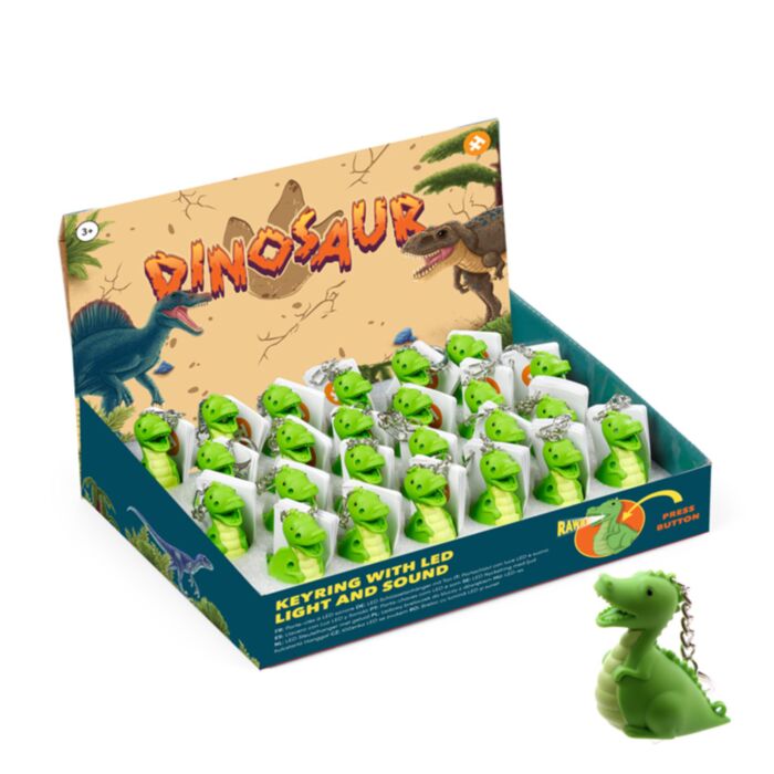 Roaring Dinosaur LED Keyring with Sound