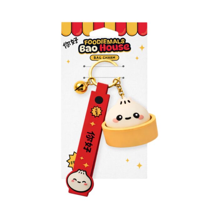 Foodiemals Bao House Bao Bun 3D Bag Charm Keyring
