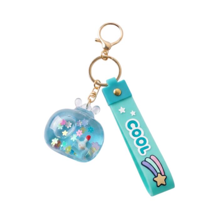 QuirKeys Goose Liquid Keyring PVC Bag Charm