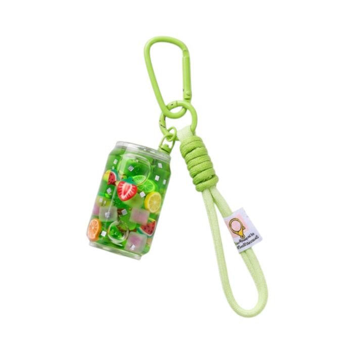 QuirKeys Fruity Green Soda Liquid Keyring Bag Charm