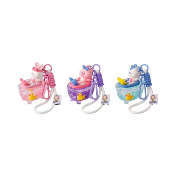 QuirKeys Bubbles Bath Tub Liquid Keyring Bag Charm