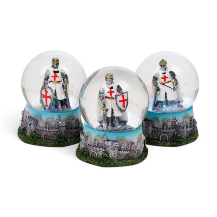 Crusader Knight & Castle Snow Globe 