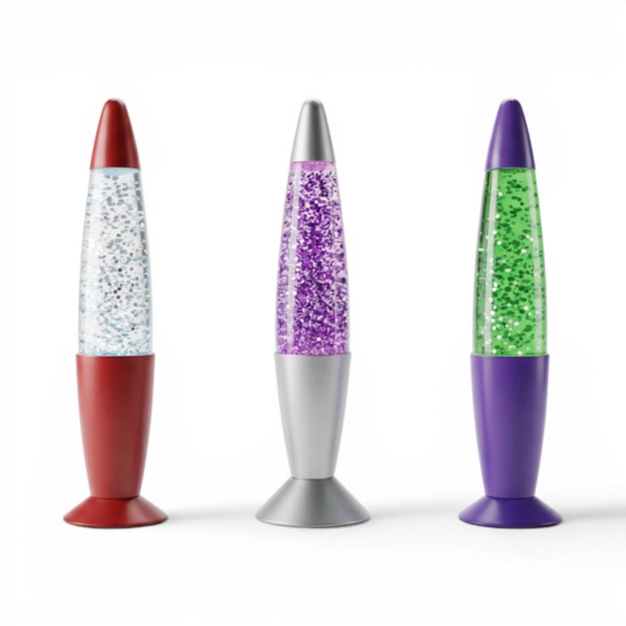 Colour Change USB Glitter Lamp Red