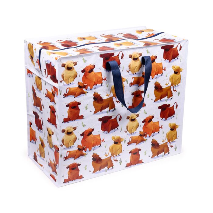 Hairy Coos Highland Coo Zip Up Laundry Storage Bag