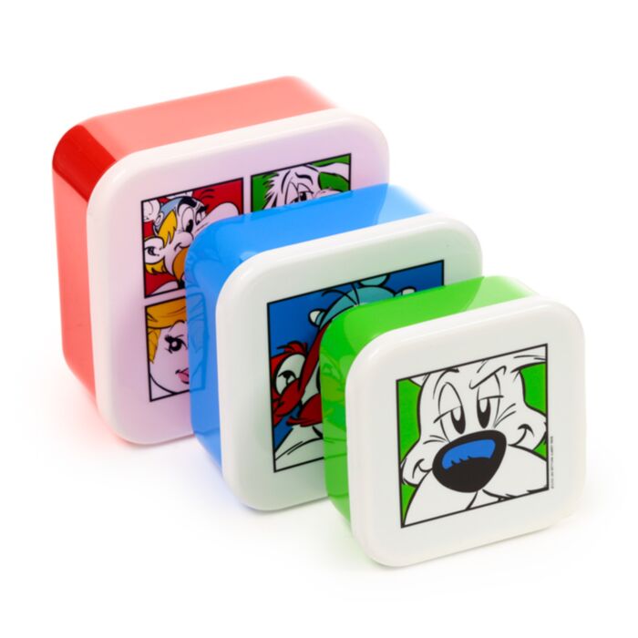Set of 3 Lunch Box M/L/XL Asterix Portraits
