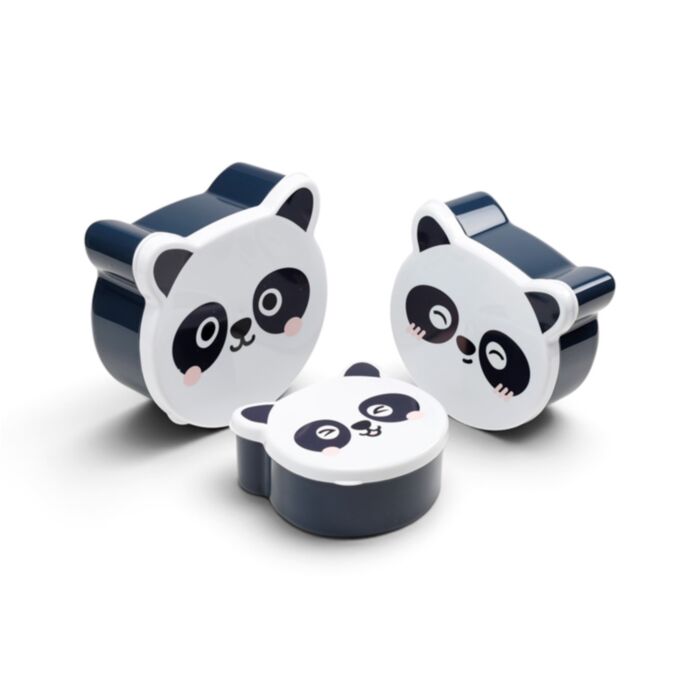 Adoramals Panda Shaped Lunch Box Set of 3