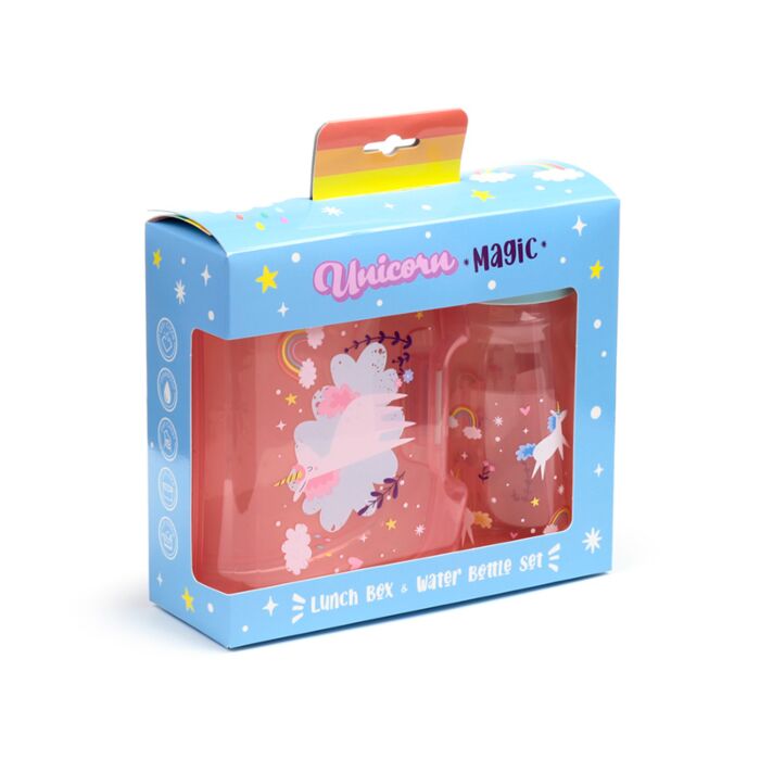 Unicorn Magic Lunch Box & Water Bottle Set