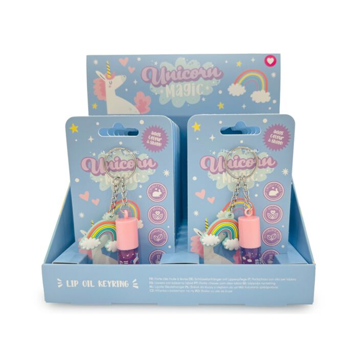 Unicorn Magic Candy Lip Oil Stick with Charm Keyring
