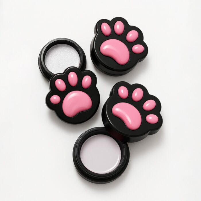 Lucky the Black Cat Lip Balm in a Paw Shaped Holder