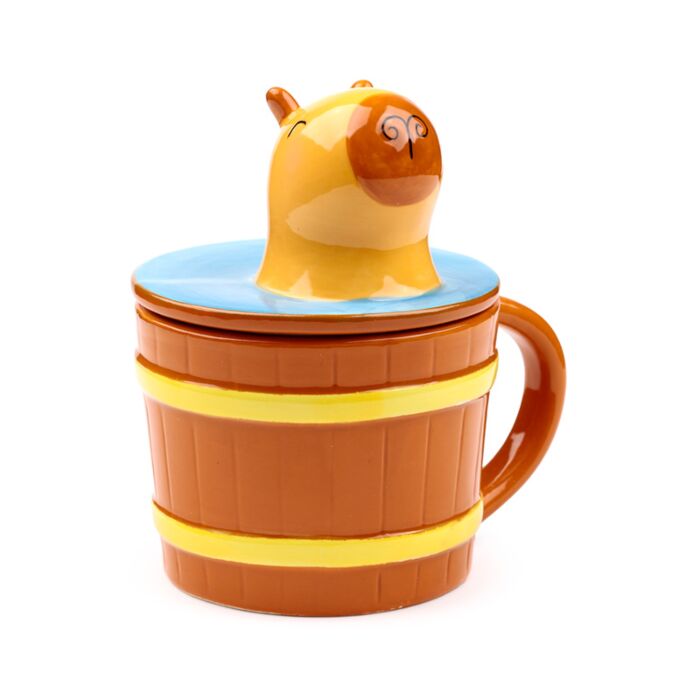 Capybara Ceramic Lidded Mug