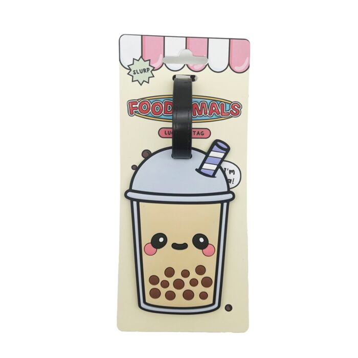 Foodiemals Bubble Tea PVC Luggage Tag
