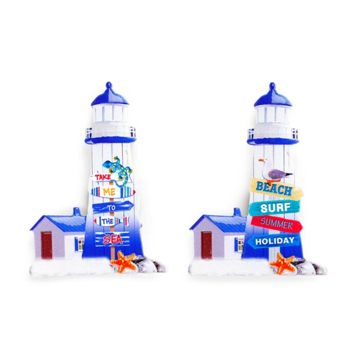 Souvenir Seaside Magnet Lighthouse Shaped Beach Signs