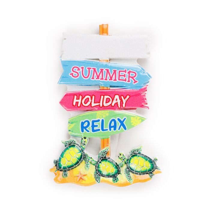 Souvenir Seaside Magnet Beach Signs Shaped with Crab & Turtles