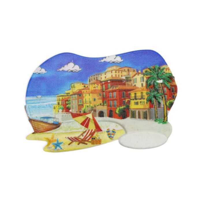 Souvenir Seaside Magnet Beach Riviera Scene