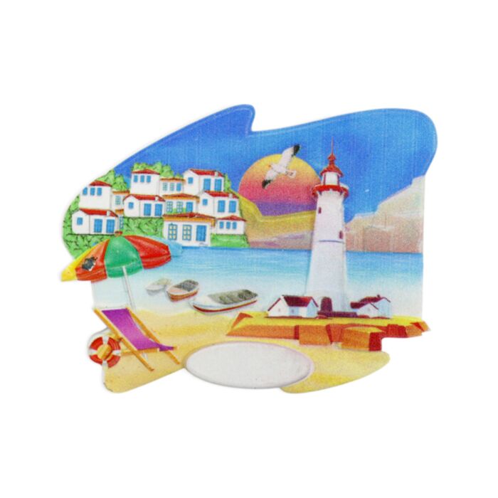 Souvenir Seaside Magnet Lighthouse & Beach Deck Chair