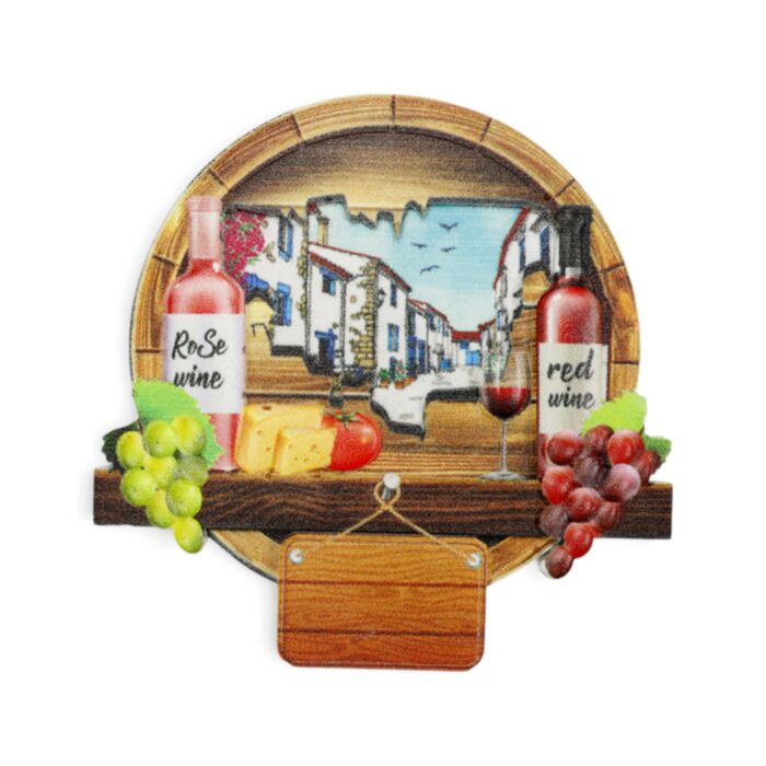 Souvenir Seaside Magnet Wine & Cheese