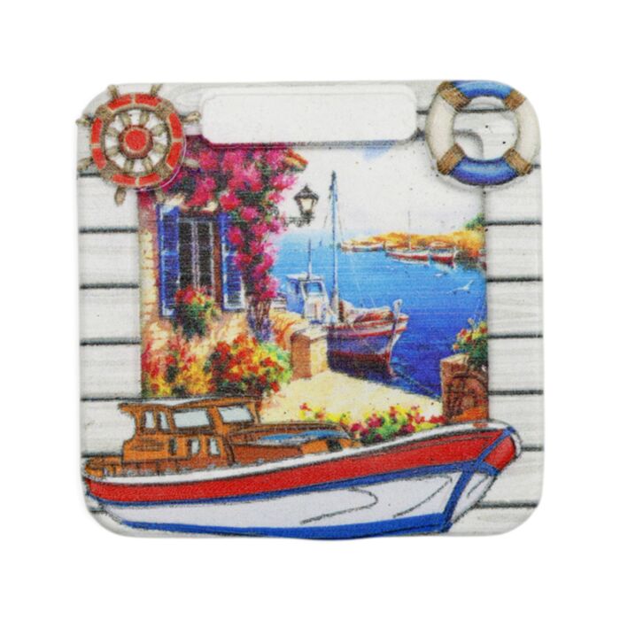 Souvenir Seaside Magnet Nautical Window Harbour Scene