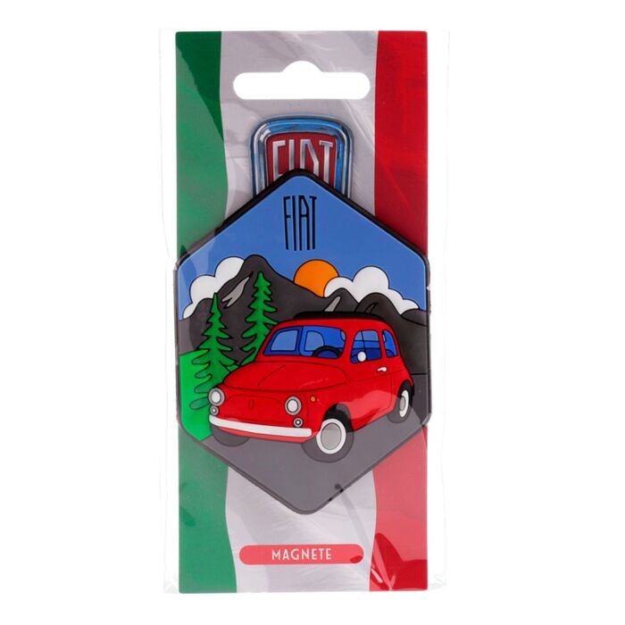 Fiat 500 Dolomite Mountains PVC Magnet