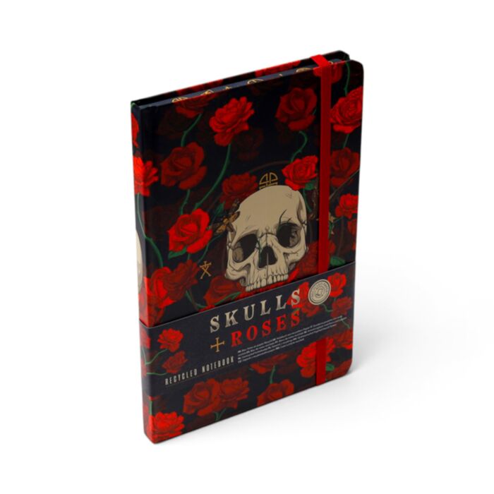 Skulls & Roses Recycled A5 Notebook