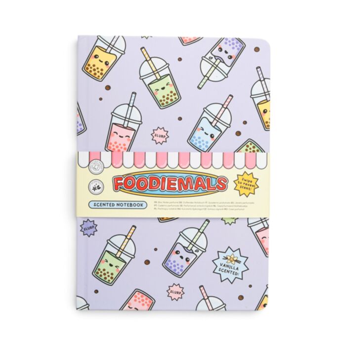 Foodiemals Bubble Tea Recycled Paper A5 Scented Notebook