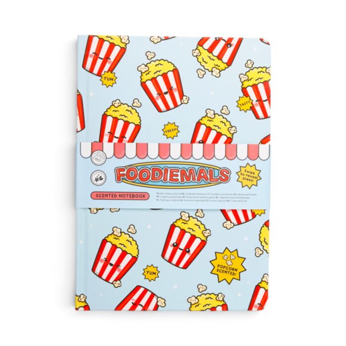 Foodiemals Popcorn Recycled Paper A5 Scented Notebook