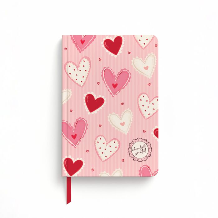 Amore Heart Recycled Paper A5 Scented Notebook