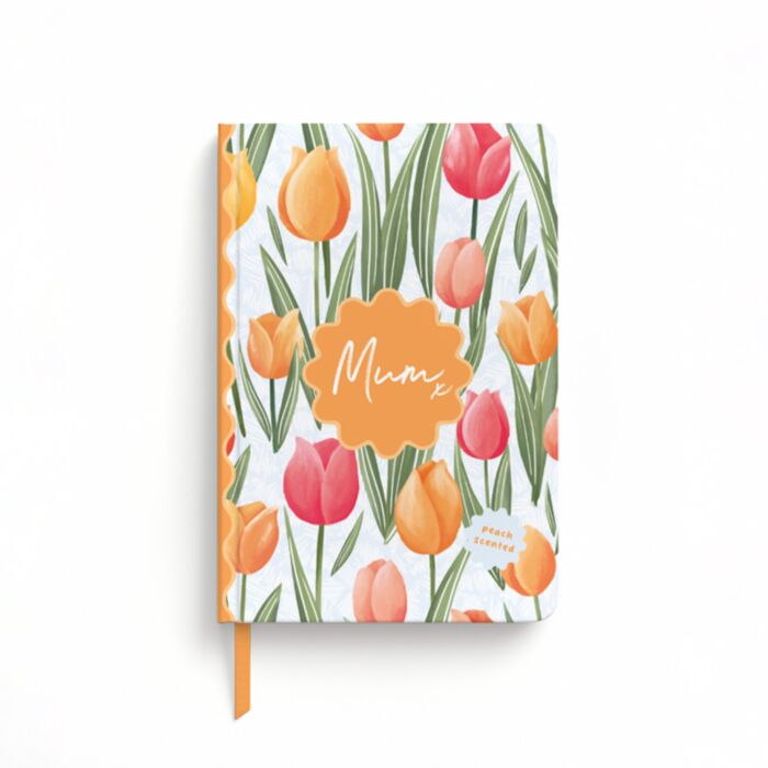 Mother's Day Mum Tulip Recycled Paper A5 Scented Notebook