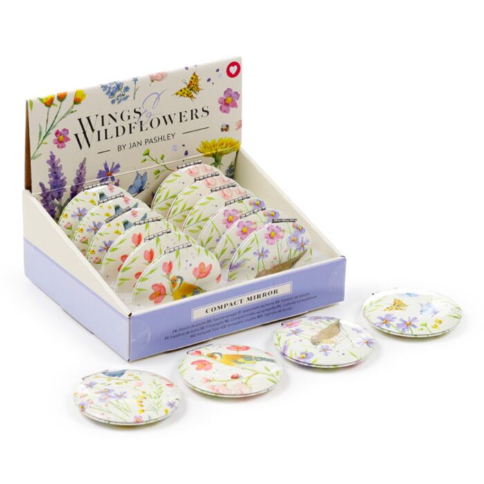 Jan Pashley Wings & Wildflowers Compact Mirror