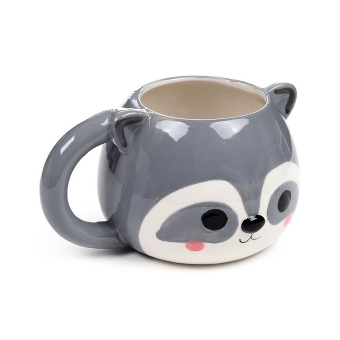 Adoramals Raccoon Head Ceramic Shaped Mug